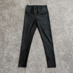 7 For All Mankind Black Faux Leather Leggings - Size S